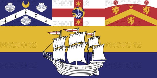 Flag of the Australian city of Sydney. Flag of Sydney Australia. Symbol of the city of Sydney Australia. Australian city symbol. Flag illustration. Symbol of the Australian city