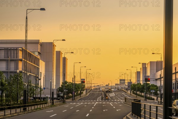 Of new Toyosu sunset image. Shooting Location: Tokyo metropolitan area