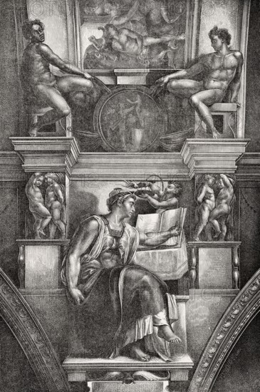The Erythraean Sibyl, Sistine Chapel, Vatican City, Rome, Italy, 19th Century