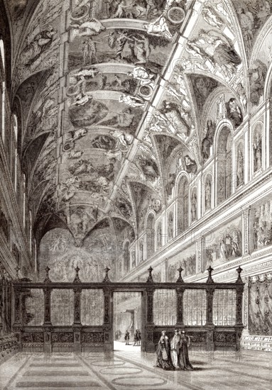 Die Sixtinische Kapelle, Apostolischer Palast, Vatikanstadt, 19.