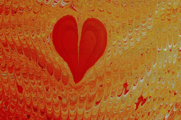 Abstract creative marbling pattern with love concept for fabric, design background texture