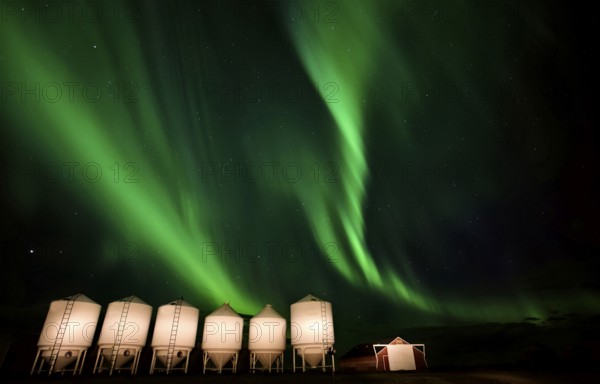 Northern Lights Canada Rural Saskatchewan Farm Yard
