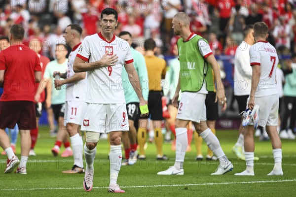 BERLIN, GERMANY - JUNE 21, 2024: Euro 2024 Groupe D match Poland vs Austria 1:3. Robert Lewandowski after the match.