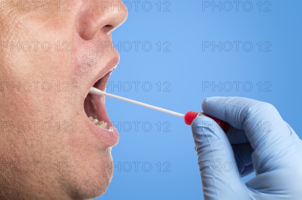 DNA test tubes and cotton swabs, wipe test