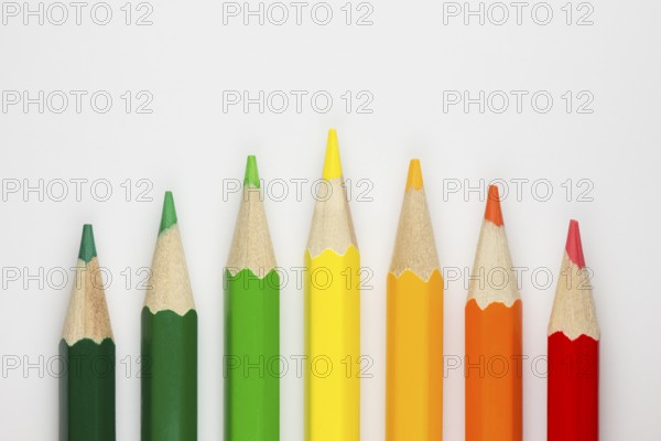 Conceptual crayons represented as successor energy label colors