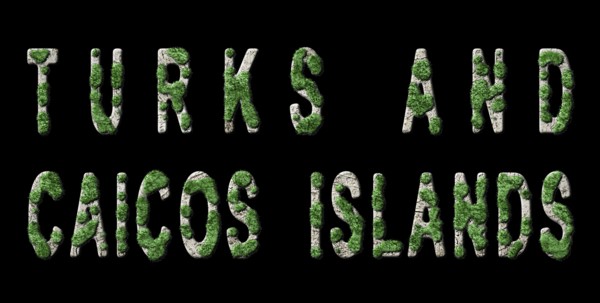 Turks and Caicos Islands Reforestation and Climate Message, Sustainable Green Typography, Green Agenda