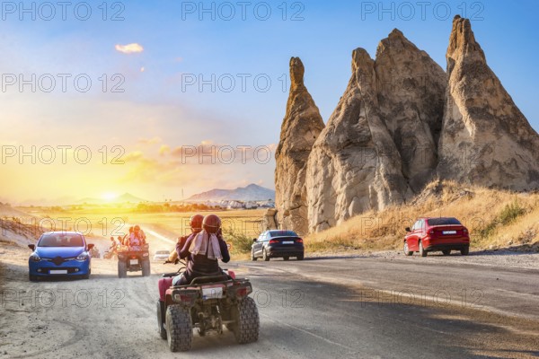 Quad bike riding in Cappadocia at sunset
