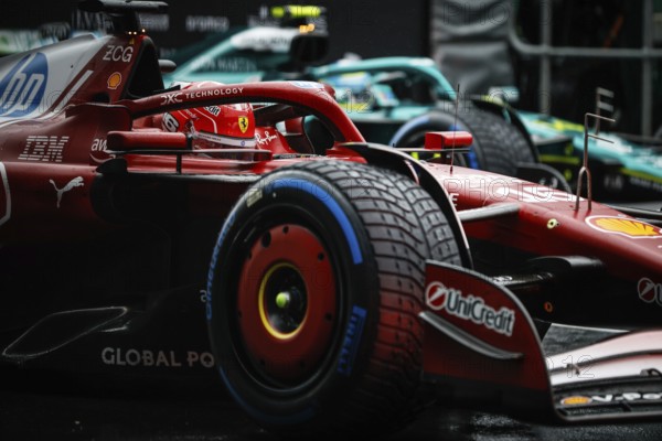 Charles Leclerc of Monaco drives the Scuderia Ferrari HP SF-25 during the 2025 Australian Grand Prix at Albert Park in Melbourne, Australia