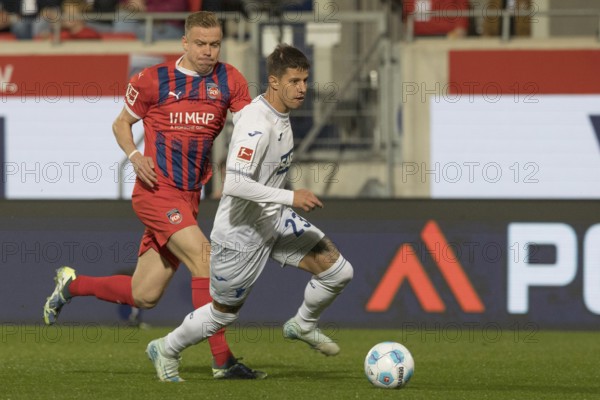 Germany: Soccer 1st Bundesliga, Matchday 8 - 1. FC Heidenheim-TSG Hoffenheim, Voith-Arena, Heidenheim, Adam HLOZEK TSG Hoffenheim on the ball