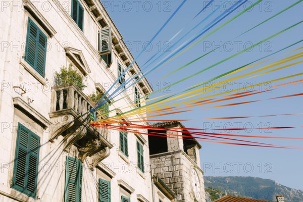Architecture of a beautiful old town, closeup view.Tourism and travel concept