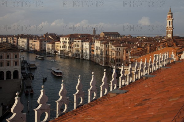 Italy Venice Canal Grande -85 View from the roof of the Fondaco dei Tedeschi right Campanile of Santi Apostoli in the centre Scuola Nuova di Misericordia left Campanile of Madonna dell'Orto