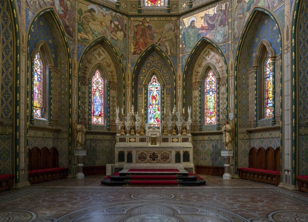 Kilkenny, Ireland, 17 August, 2022:detail view of the ornate side altar in the St. Mary's Cathedral in Kilkenny