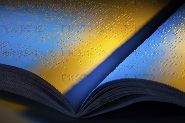 A book written in Braille for the blind. Braille for the blind, A book written in Braille. Braille for the blind. Austria