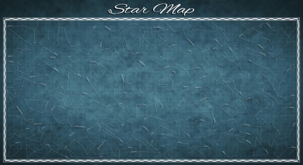High detailed Star Map with names of constellations