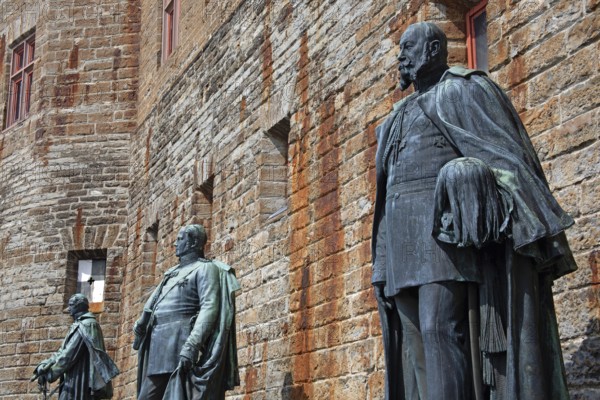 3 king statues at Caste Hohenzollern