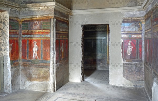 Pompeii, Interior of a villa, Painting