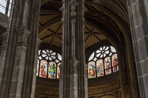 PARIS, FRANCE, MAY 24, 2022, Beautiful gothic church Saint Eustache in Paris, France