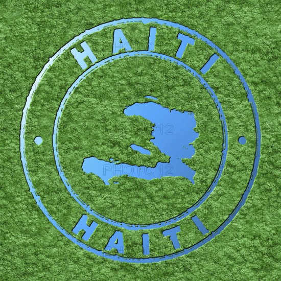 Map of Haiti, Forest with Water Map, CO2 Reduction