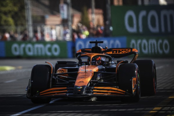 MELBOURNE, AUSTRALIA, MARCH 22: Oscar Piastri of Australia drives the McLaren MCL38 during second practice in the 2024 Australian Grand Prix at Albert Park in Melbourne, Australia