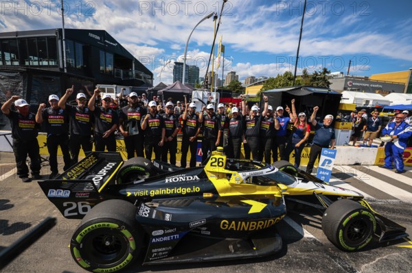 NTT INDYCAR SERIES driver, COLTON HERTA (26) of Valencia, California, wins the pole award for the Ontario Honda Dealers Indy Toronto at Streets of Toronto in Toronto, ON, CAN