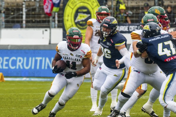 European League of Football, ELF/ Game: Barcelona Dragons at Stuttgart Surge on 18. Aug. 2024, in the Gazi-Stadion, Stuttgart, Germany