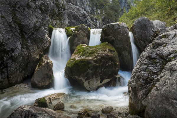 Waterfall in the Höllentalklamm gorge near Garmisch, Bavaria
