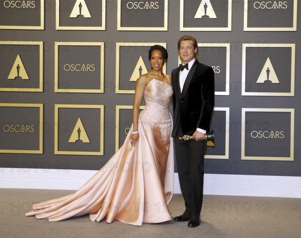 Brad Pitt and Regina King at the 92nd Academy Awards, Press Room held at the Dolby Theatre in Hollywood, USA on February 9, 2020., Los Angeles, California, USA