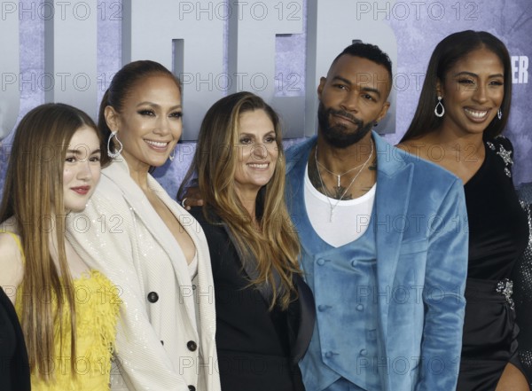 Lucy Paez, Jennifer Lopez, Niki Caro, Omari Hardwick and Yvonne Senat Jones at the Los Angeles premiere of Netflix's 'The Mother' held at the Regency Theater in Westwood, USA on May 10, 2023., Los Angeles, California, USA