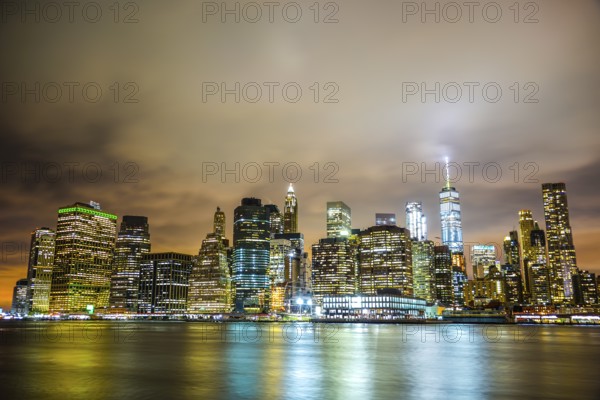 New York Manhattan night view. Shooting Location: New York, Manhattan