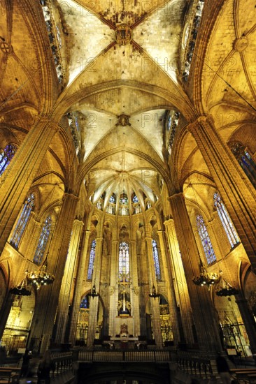 Gothic Cathedral, Catedral de la Santa Creu, Barri Gotic, Old Town, Ciutat Vella, Barcelona, Catalonia, Catalonia, Spain
