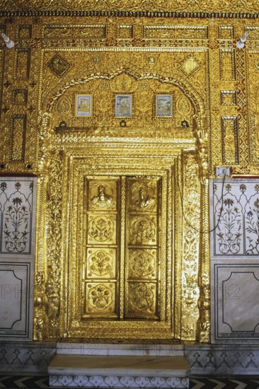 Door of Gurudwara of Haz?r S?hib, Nanded, Maharashtra, India, Asia