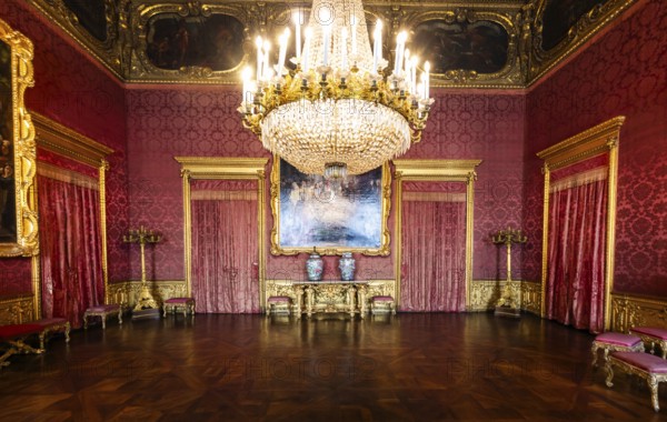 Turin, Italy, 22 April 2023: Royal Palace interior, luxury baroque building, historical castle