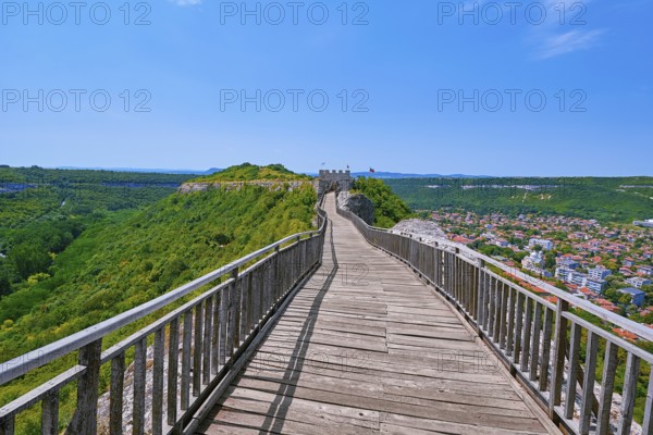 Wooden bridge to the Ovech Fortress, Bulgaria Provadia, Bulgaria