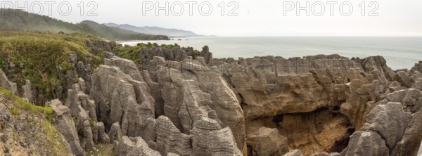 Beautiful Pancake Rocks at the west coast of New Zealands South Island