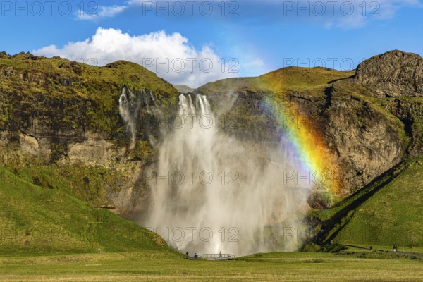 Seljalandsfoss in the evening light, Iceland