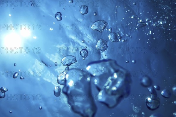 Underwater Bubbles Sunlight, Underwater background Bubbles Water Surface