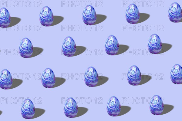 Pastel Easter egg pattern made, trendy style egg, Minimal Easter concept