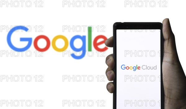 Google Cloud Logo on Smartphone