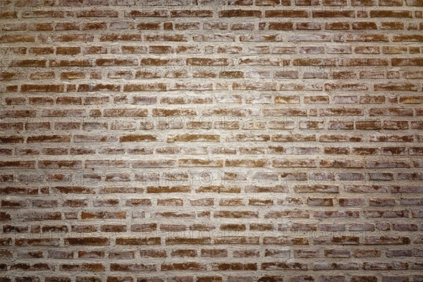 Background of Wall Made from Red Bricks Strehaia, Mehedinti, Romania