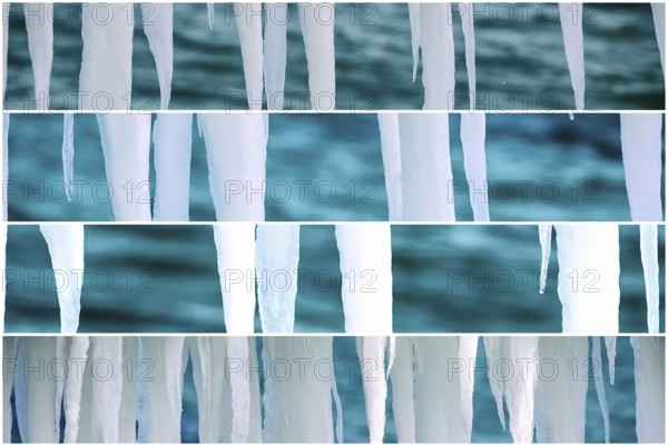 Icicles On A Background Of Sea Varna, Bulgaria