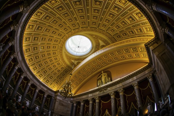 United States Capitol ceiling painting of the (United States Capitol). Shooting Location: Washington, DC