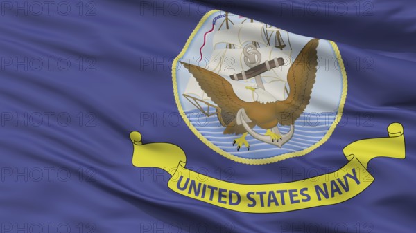 United States Navy Official Specifications Flag, Closeup View