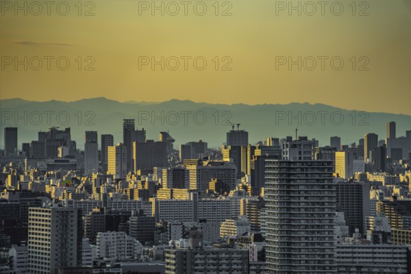 Tokyo townscaned at dusk. Shooting Location: Katsushika-ku, Tokyo