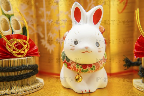 Rabbit year New Year material (New Years card). Shooting Location: Yokohama-city kanagawa prefecture