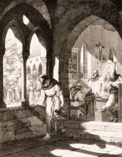 The monastic life of monks at work