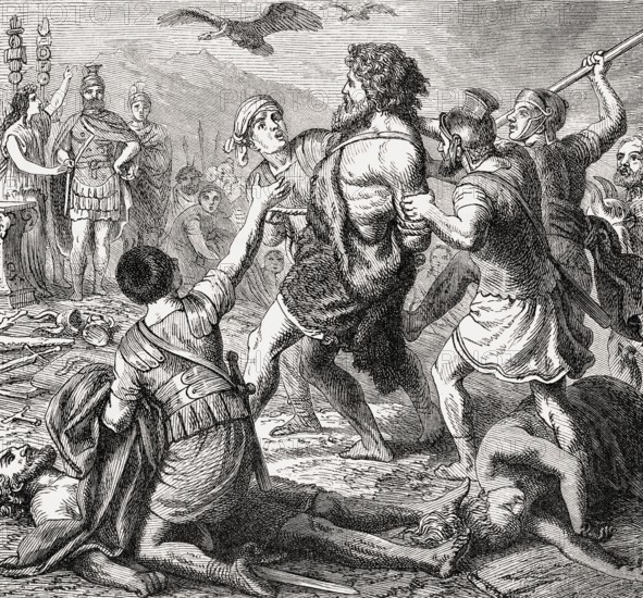 Teutobod, a King of the Teutons, captured at the Battle of Aquae Sextiae in 102 BC