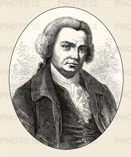 Portrait of John Smeaton, 1724, 1792, the English engineerfather of civil engineering