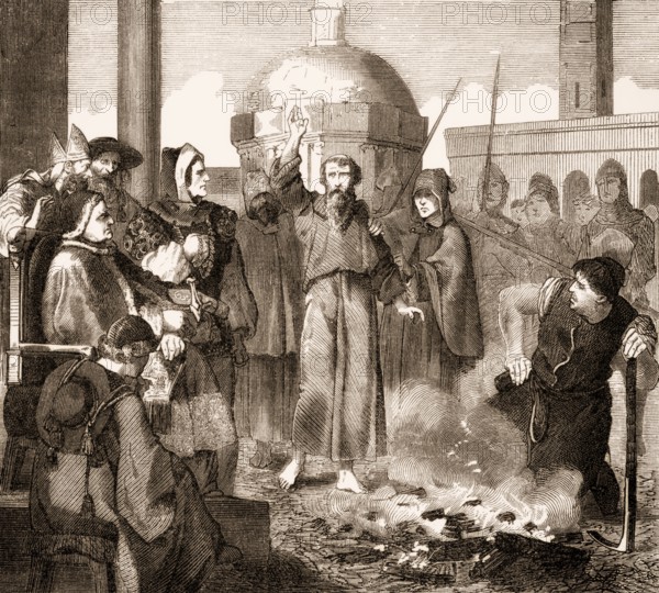 The ordeal by fire of Saint Peter Damian, c.?1007 – 1072 or 1073, was a reforming Benedictine monk and cardinal