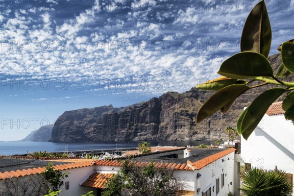 Los gigantes cliffs famous landmark and village in south tenerife island spain