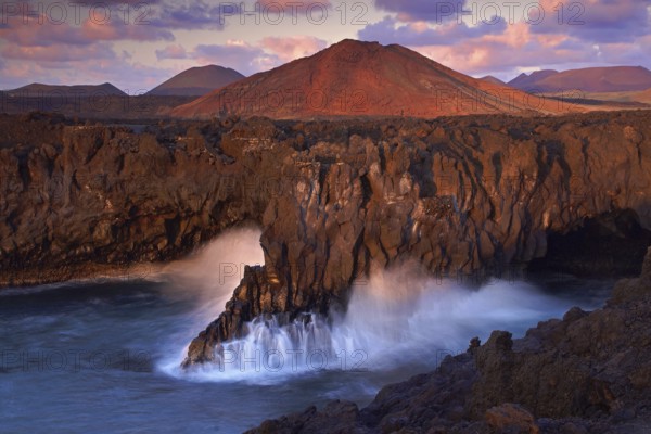 Canary Islands, Lanzarote, Coast of Los Hervideros, Lanzarote, Spain, Europe, Lanzarote, Canary Islands, Spain